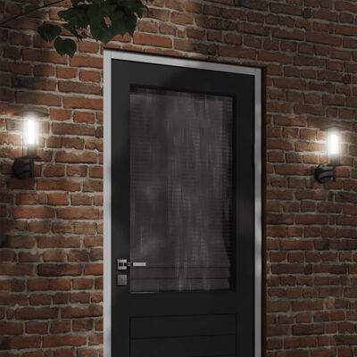 vidaXL Outdoor Wall Light Black Stainless Steel