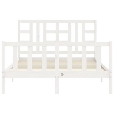 vidaXL Bed Frame without Mattress White 140x190 cm Solid Wood Pine