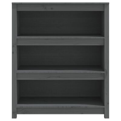 vidaXL Book Cabinet Grey 80x35x97 cm Solid Wood Pine