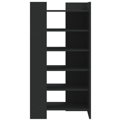 vidaXL Shoe Cabinet Black 52x37.5x100 cm Engineered Wood