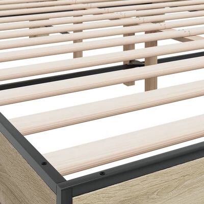 vidaXL Bed Frame without Mattress Sonoma Oak 150x200 cm King Size