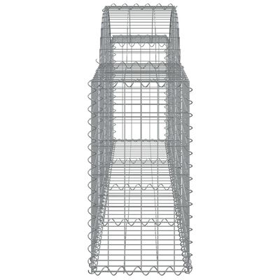 vidaXL Arched Gabion Baskets 4 pcs 200x30x60/80 cm Galvanised Iron