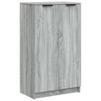 vidaXL Shoe Cabinet Grey Sonoma 59x35x100 cm Engineered Wood