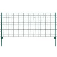 vidaXL Euro Fence Steel 20x1 m Green