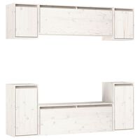 vidaXL TV Cabinets 6 pcs White Solid Wood Pine