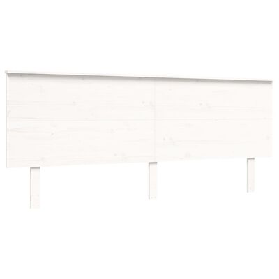 vidaXL Bed Frame with Headboard White Super King Size Solid Wood