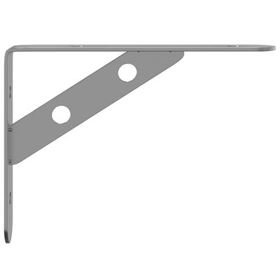 vidaXL Shelf Brackets 4 pcs 15x2.5x11.5 cm Silver Stainless Steel