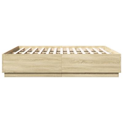 vidaXL Bed Frame without Mattress Sonoma Oak 180x200 cm Super King