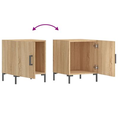 vidaXL Bedside Cabinets 2 pcs Sonoma Oak 40x40x50 cm Engineered Wood