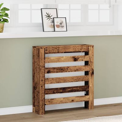 vidaXL Radiator Cover Old Wood 78x20x82 cm Engineered Wood