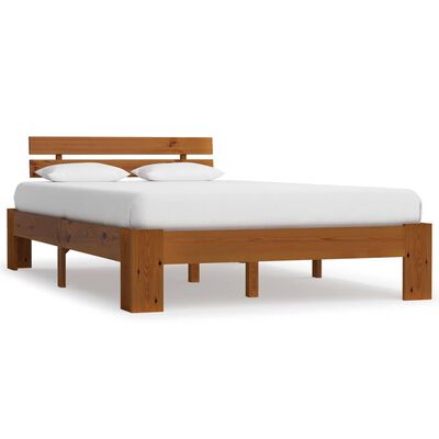 vidaXL Bed Frame without Mattress Honey Brown 120x200 cm Solid Wood Pine