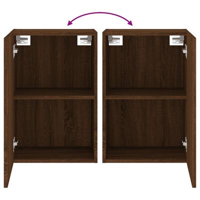 vidaXL TV Wall Cabinets 2 pcs Brown Oak 40.5x30x60 cm Engineered Wood