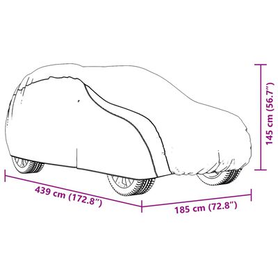 vidaXL Car Cover for SUV with Buckle Straps Full Silver M