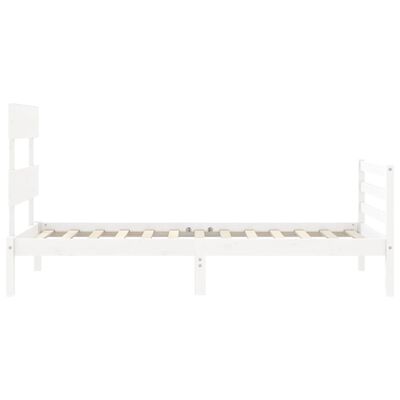 vidaXL Bed Frame without Mattress White 90x200 cm Solid Wood