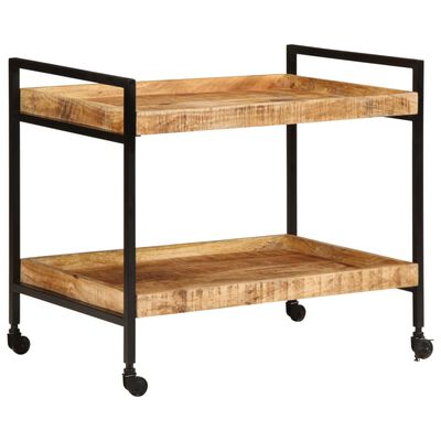 vidaXL Kitchen Trolley 80x55x70 cm Solid Rough Wood Mango