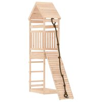 vidaXL Playhouse with Climbing Wall Solid Wood Pine