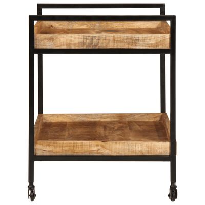 vidaXL Kitchen Trolley 80x55x70 cm Solid Rough Wood Mango