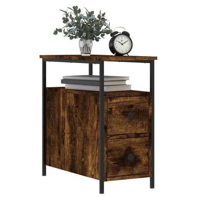 vidaXL Bedside Cabinets 2 pcs Smoked Oak 30x60x60 cm Engineered Wood