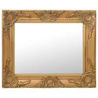 vidaXL Wall Mirror Baroque Style 50x40 cm Gold