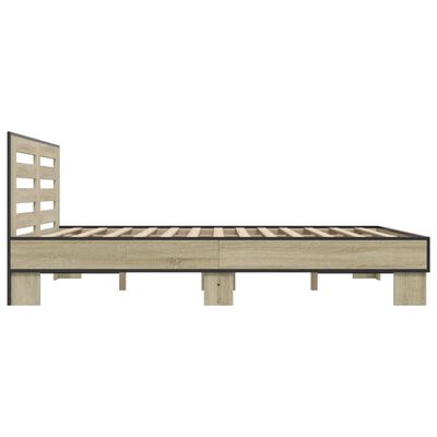 vidaXL Bed Frame without Mattress Sonoma Oak 160x200 cm