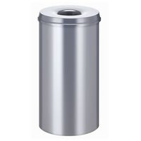 V-Part Self Extinguishing Waste Paper Bin 50 L Silver