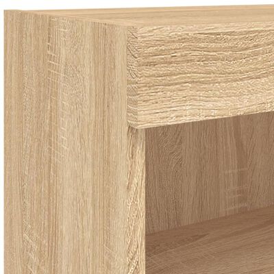 vidaXL 7 Piece TV Wall Cabinet Set with LED Lights Sonoma Oak