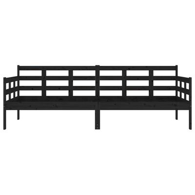 vidaXL Day Bed without Mattress Black Solid Wood Pine 80x200 cm