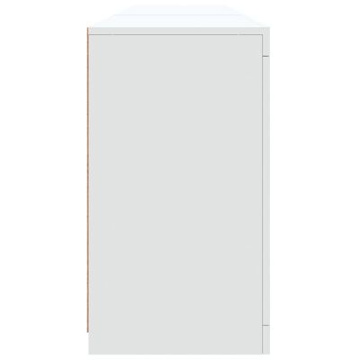 vidaXL Sideboard with LED Lights White 162x37x67 cm