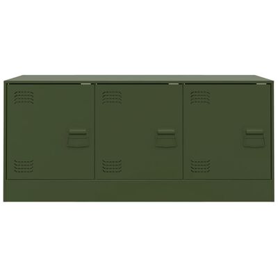 vidaXL TV Cabinet Olive Green 99x39x44 cm Steel