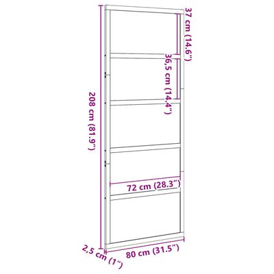 vidaXL Barn Door 80x208 cm Solid Wood Pine