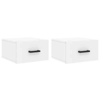 vidaXL Wall-mounted Bedside Cabinets 2 pcs White 35x35x20 cm