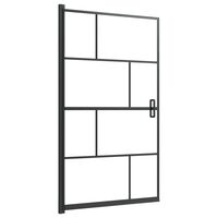 vidaXL Shower Enclosure ESG 80x140 cm Black