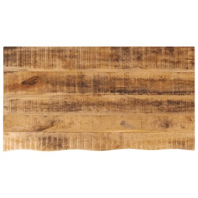 vidaXL Table Top 100x60x2.5 cm Live Edge Solid Wood Rough Mango