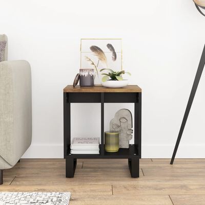 vidaXL Side Table 40x31x46 cm Solid Wood Mango&Engineered Wood