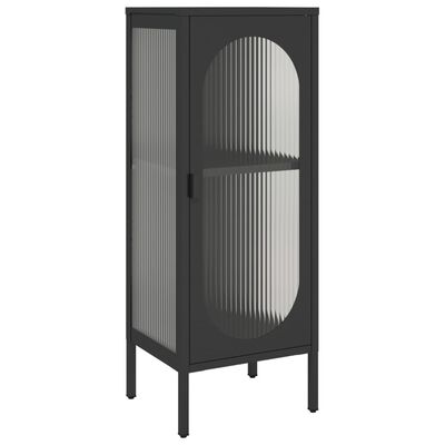 vidaXL Sideboard Black 40x35x105 cm Glass and Steel