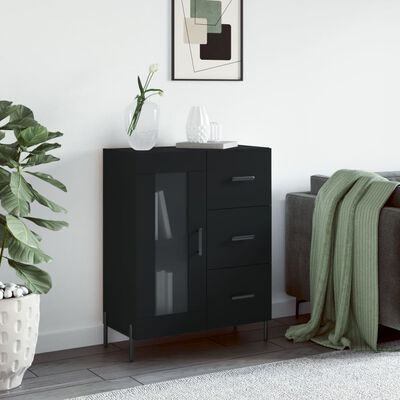 vidaXL Sideboard Black 69.5x34x90 cm Engineered Wood