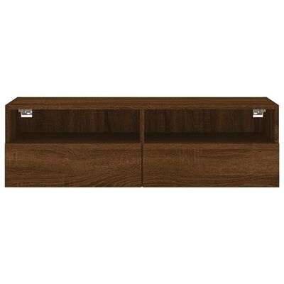 vidaXL TV Wall Cabinet Brown Oak 100x30x30 cm Engineered Wood