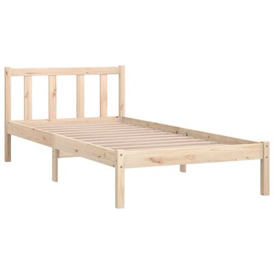 vidaXL Bed Frame without Mattress Solid Wood Small Single