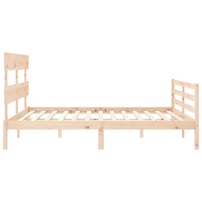 vidaXL Bed Frame without Mattress King Size Solid Wood