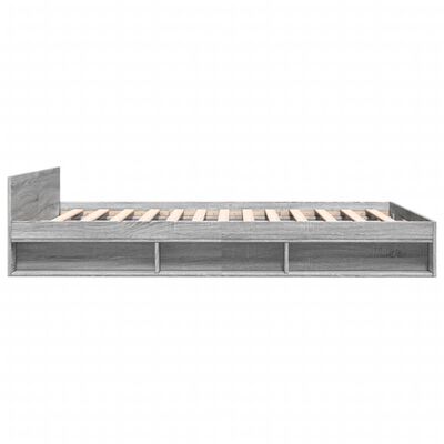 vidaXL Bed Frame with Drawers without Mattress Grey Sonoma 160x200 cm