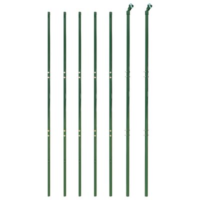 vidaXL Wire Mesh Fence with Spike Anchors Green 2x10 m