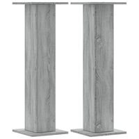 vidaXL Plant Stands 2 pcs Grey Sonoma 30x30x95 cm Engineered Wood