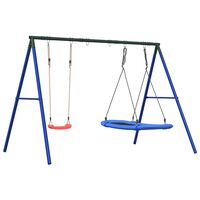 vidaXL Outdoor Swing Set with Swing and Nest Swing