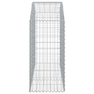 vidaXL Arched Gabion Basket 150x50x100/120 cm Galvanised Iron