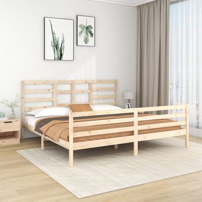 vidaXL Bed Frame without Mattress Solid Wood 200x200 cm