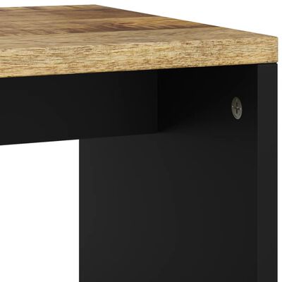 vidaXL Coffee Table 40x31x46 cm Solid Wood Mango&Engineered Wood