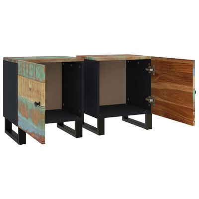 vidaXL Bedside Cabinets 2 pcs 40x33x46 cm Solid Wood Reclaimed