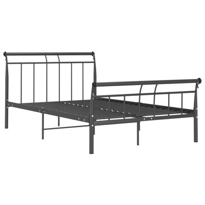 vidaXL Bed Frame without Mattress Black Metal 120x200 cm