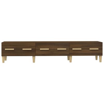 vidaXL TV Cabinet Brown Oak 150x34.5x30 cm Engineered Wood