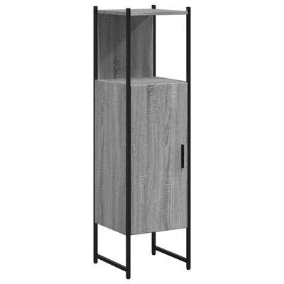 vidaXL Bathroom Cabinet Grey Sonoma 33x33x120.5 cm Engineered Wood